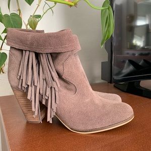 Steve Madden suede fringe booties